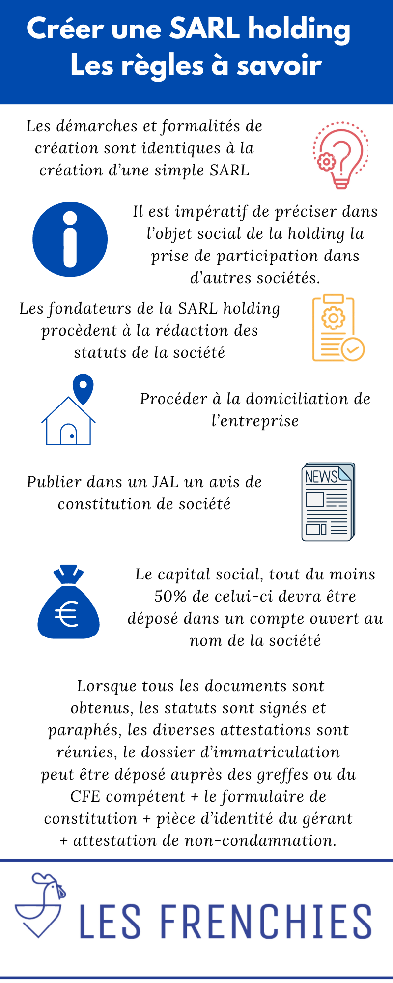 Créer une SARL holding : les règles à savoir