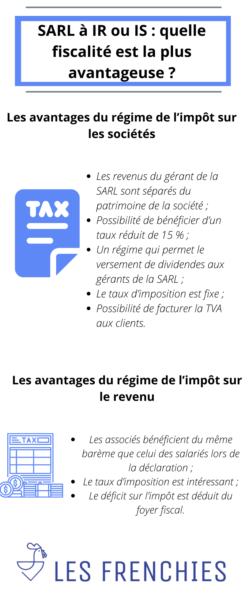 SARL à IR ou IS : quelle fiscalité est la plus avantageuse