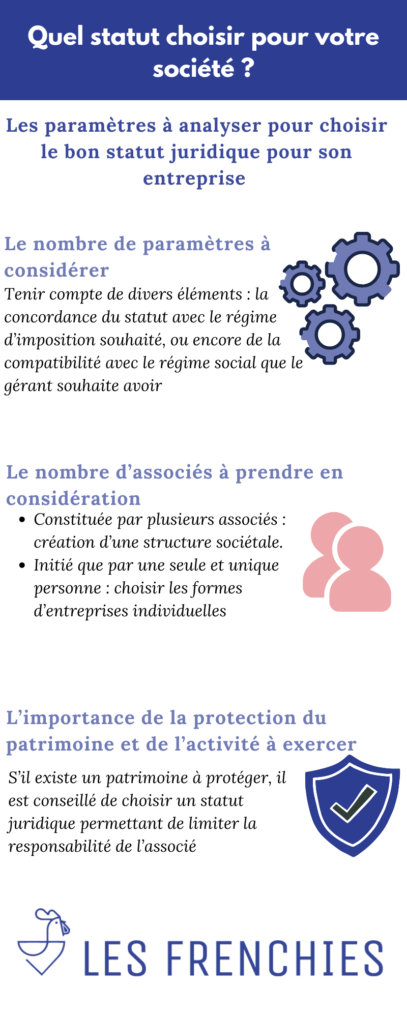 Statut juridique : Quel statut choisir pour votre société